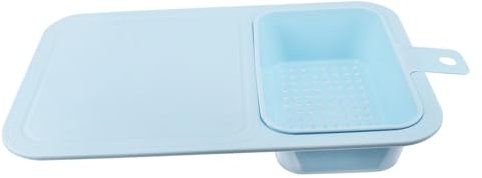 POPETPOP Tagliere Multiuso Per Cucina Con Scolapasta Tagliere Per Frutta Verdura e Con Filtro Compatte e Antiscivolo Per Lavelli e Preparazione Pasti