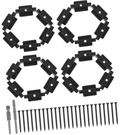 Fixation Set en Lames de Composites Nylon Terrasse, Noir 1