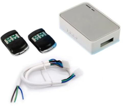 Vocdikficy Controlador Remoto Universal de 433 Mhz, Interruptor Inalámbrico, Receptor de Puerta de Garaje para Motor Tubular de Persiana Enrollable