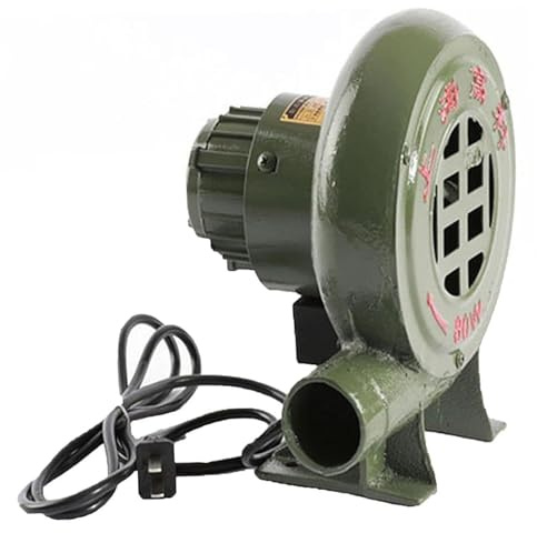 JOUFNING Soffiatore Centrifugo per Barbecue, Soffiatore Elettrico per Fucina da Fabbro 110V/220V, Ventilatore Portatile con Pompa, Utensile da Cucina per Esterni Ad Alta Resistenza(80W)