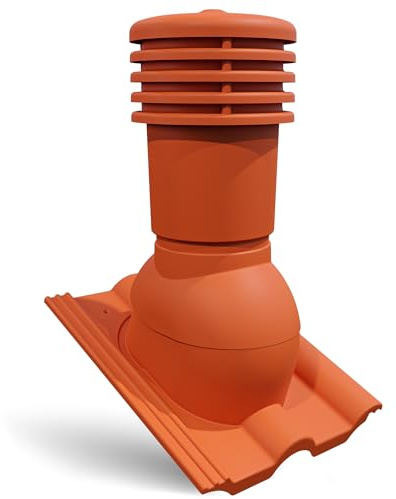 Bandloo VENTOS X Plus R DN150 - Ventilador de techo universal con drenaje de condensado para tejas de hormigón, ventilación de chimenea para techo inclinado, resistente a la intemperie y a los rayos