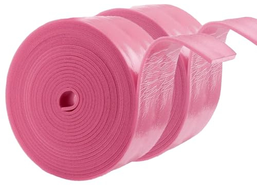 2 Stück Randdämmstreifen, 50 mm x 5 mm x 10 m Selbstklebend Randdämmung, Randdämmstreifen, für Fußbodenheizung und Wanddämmung in Schlafzimmern, Fußbodenheizung Estrich Abdichtung, Rosa