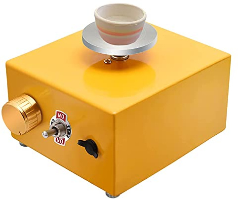 KLLJHB Macchina per Ceramica elettrica, Mini tornio per Ceramica, tornio per Argilla Fai da Te, velocità Regolabile, per lavori artistici, Artigianato, modellatura, Regali e Fai da Te per la casa