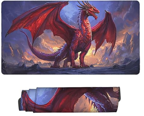 Tapis Souris Gaming XXL 600 x 300 mm - Grand Tapis Bureau avec Base Anti-Dérapage - Mouse Pad Gamer Imperméable - Couverture Complète du Bureau - Multifonction Mouse Pad, Cadeaux (Dinosaures) j-540