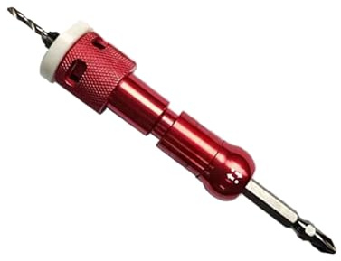 FTVOGUE Broca Avellanadora, Aleación de Aluminio de 3,2 X 10 Mm con Tope de Profundidad Ajustable, Vástago Hexagonal de Liberación Rápida para Carpintería en Madera Contrachapada y Tableros de