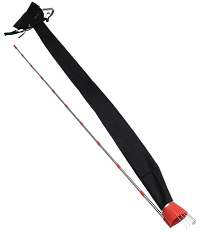 BTOSEP Cueilleur de Fruits Professionnel en Acier Inoxydable avec Sac D'entonnoir de Collecte pour Pommes, Poires, Oranges, Avocats, Vergers