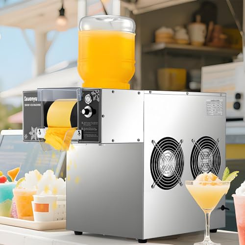 DowPie Macchina per ghiaccioli Professionale, Macchina per Ghiaccio a Fiocchi di Neve e Macchina per Ghiaccio tritato, Raffreddamento rapido ad Alta Potenza da 750 W, per Bar e caffetterie 110V-120F