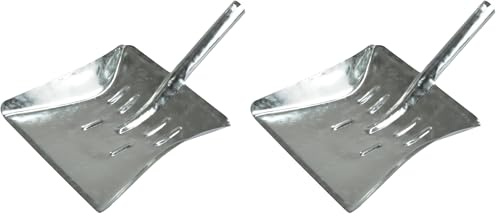 Pelle Métal Galvanisee 35 x 4 x 22 Cm, Unique, Metallique (Lot de 2)