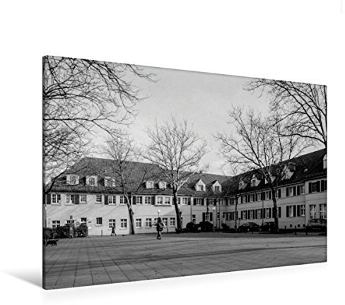 Premium Textil-Leinwand 120 x 80 cm Quer-Format Glückaufplatz - Markt- und Festplatz der Kolonie | Wandbild, HD-Bild auf Keilrahmen, Fertigbild auf hochwertigem Vlies, Leinwanddruck von Marianne Drews