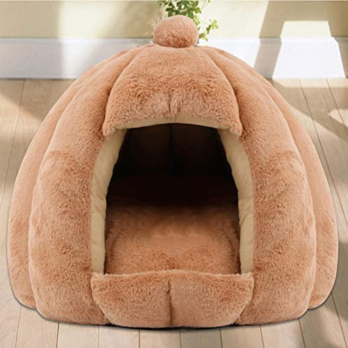 HANHAN Hundehöhle mit Donut-Design, für kleine und mittelgroße Katzen, beruhigend, Anti-Angst-Kaukissen, orthopädische Matratze, waschbar