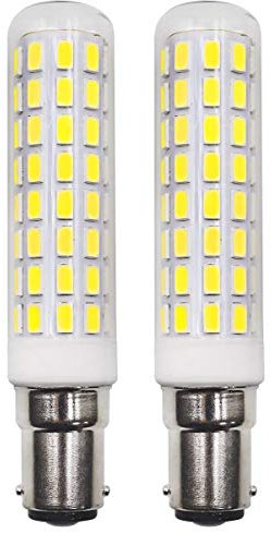 B15D LED 7,5 W Ersatz 70W 75W 100W 120W Glühbirne AC 100–265V, klares Glas Weißes Licht, Bajonett, Maiskolben, kein Flackern, Wohnzimmerlampe, Kaltweiß 6000K, Lernende Lampe Nicht dimmbar (2er Pack)