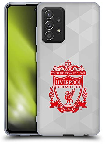 Head Case Designs Offizielle Liverpool Football Club Weiss Geometrisch 2 Crest 1 Gel Handyhülle Hülle [Militärischer Schutzgrad] Kompatibel mit Galaxy A52 / A52s / 5G (2021)