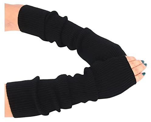 rackbone Gants Sans Doigts Chauffe-bras Mitaines à Manches Longues Tricotées Pour Femmes Manchettes Tricoté Laine Manches Fines Mitaines Gants Casual Chaud Doux