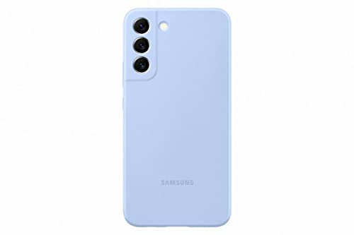 Samsung Silicone Smartphone Cover EF-PS906 für das Galaxy S22+, Handy-Hülle, Silikon, Schutz Case, stoßfest, dünn und griffig, Hellblau