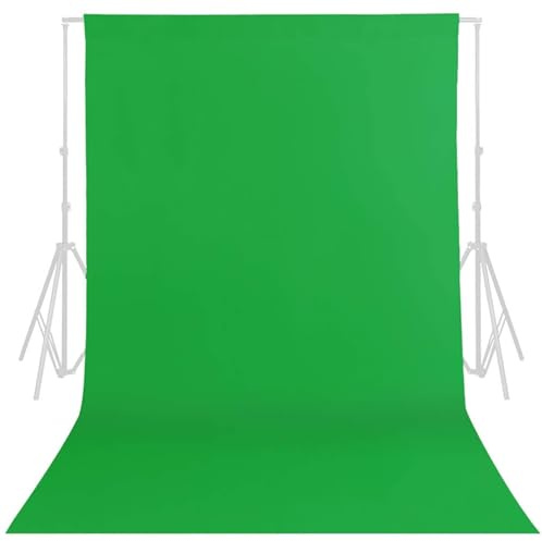 Fotostudio Hintergrund für Fotografie, 2M x 3M(6.6FT x 9.8FT) Green Screen Background, 100% Reiner Musselin Faltbare Hintergrund Kulisse für Fotografie,Video und Fernsehen Aufnehmen