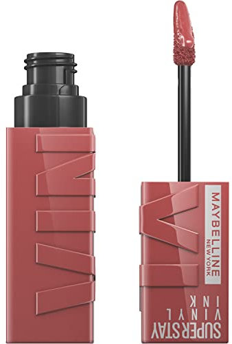 Maybelline Super Stay Vinyl Ink Longwear No-Budge Liquid Lipcolor, Highly Pigmented Color and Instant Shine, Cheeky, Rose Nude Lipstick, 0.14 fl oz, 1 Count