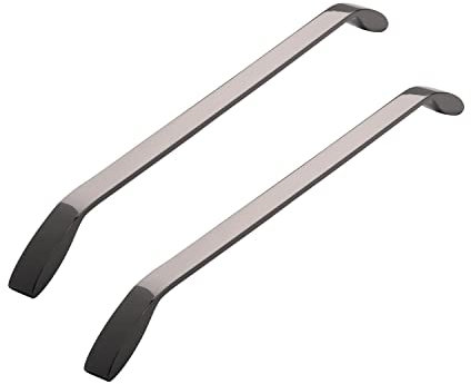 siwitec 2x Möbelgriff 2266 in Schwarzchrom glänzend mit 320 mm Lochabstand, Griffe inkl. passender M4 Schrauben