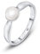 Amberta Frauen 925 Sterling Silber Süßwasser Perlen Ring: Silberringe mit Perle Größe S