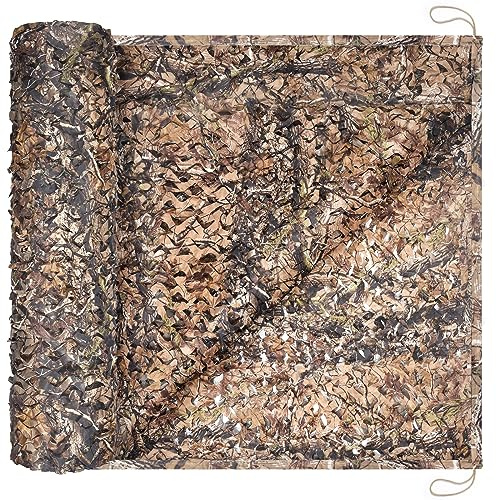 Camohute Camo Netting Camouflage Netting, with Mesh Backing, Both Sides Camo, Sunshade Fence Canopy Nets, Lightweight, Great for Hunting, Concealment, (Tree Camo Bionic, 13.1ft*5ft)