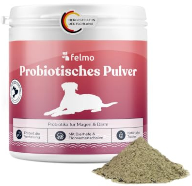 felmo Probiotisches Pulver für Hunde (165g) mit Calsporin | Unterstützt die Verdauung, die Widerstandsfähigkeit des Immunsystems und das mikrobielle Gleichgewicht