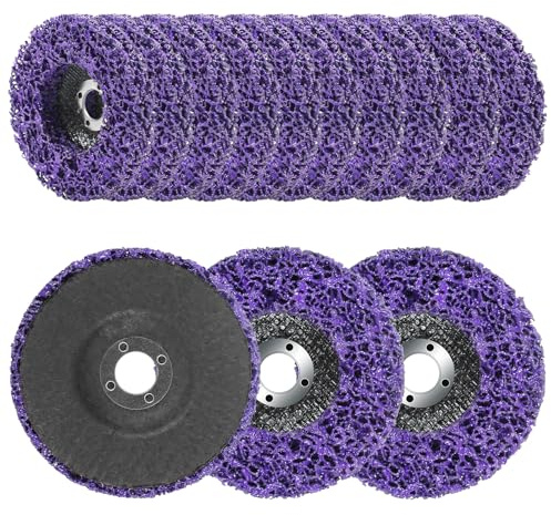 MIRTHBUY Strip Disc Set | 10 PCS Paint Removal Discs for Angle Grinder | 100mm x 22mm Stripping Discs for Rust, Coating and Weld Removal, Durable Grinding Pads for Metal Cleaning and Restoration
