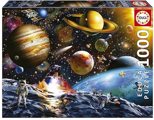 Educa - Puzzle von 1000 Teilen für Erwachsene | Mission von Asteroiden. Messen: 68 x 48 cm. Beinhaltet die puzzlekleber FixPuzzle. Seit 14 Jahren (19918)