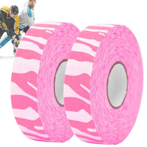 ZESLIV 2 Rollen Rutschfestes Hockey Griffband, Sport Griffe Band, Selbstklebendes Verschleißfesten Schläger Band für Badminton-Griff, Golfstange, Tennis-Squash-Schläger, Rosa