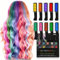 Colorato Gesso per Capelli Pettine, Colorante Temporaneo Luminoso per Capelli per Ragazze E Bambini, Lavabile Gesso per Capelli per Festa Compleanno Fai Da Te Trucco Cosplay Look (10 Colori)