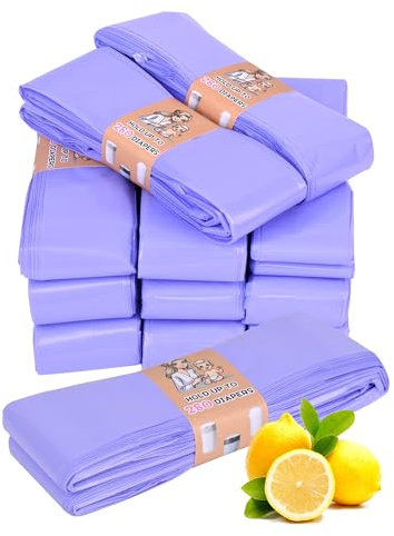 SOSALUK 12er-Pack Nachfüllkassetten Windeleimer Nachfüllfolie kompatibel mit allen Windeleimer Katzenstreuentsorgungseimer Geruchsdichte Nachfüllbeutel für LitterLocker LittyCat Spross TwistClick