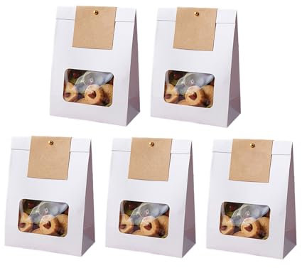 Eladcncmc Lot de 50 sacs en papier transparents pratiques pour les collations Sacs d'emballage alimentaire pratiques Accessoires de cuisson