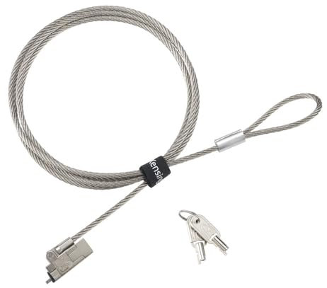 Kensington Slim NanoSaver 2.0 EQ Keyed Laptop Lock, Lockable Device Security Tether for Ultra-Thin Laptops, Lie Flat Thin Profile, Universal Fit, 1.8m (6') Strong Carbon Steel Cable (K60630WW)