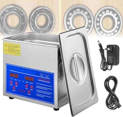 Kit de limpieza ultrasónica - Limpiador ultrasónico 3/4/6/10/15L Máquina de limpieza digital profesional de acero inoxidable con temporizador de calentador para limpiar joyas, gafas y relojes~/
