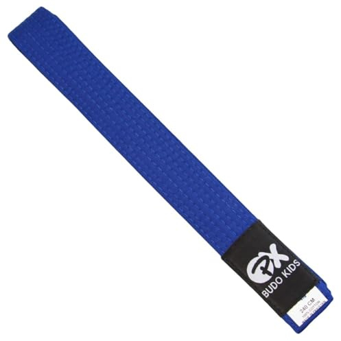 TEKKA BUDO Budogürtel Kids Soft, Längen - Weicher Farbgürtel für Kinder - Leicht zum Binden - Karate, Judo, Taekwondo, Kampfsport