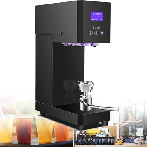QLXYYFC Benchtop Can Seamer, Can Cup Sealer Tin Can Glass Bottle Sealing Machine For 55 Mm/2.2 Inch Diameter(Black)