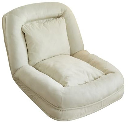 JTBDWOSK Beige,Klein, Klappbares Tatami-Schlafsofa, Schlafsofa mit Dickem Boden, 3-Fach Verstellbar, Weiche Bequeme Futon-Couch für das Heimbüro im Wohnzimmer
