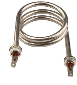 KEUQIXMR 700 W galvanisierender runder Wasserkocher mit 3 Spulen aus Edelstahl – Heizelement mit Sechskantschraube for Dämpfen