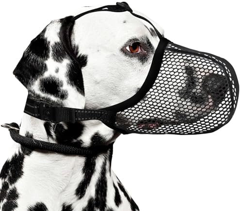 Maulkorb für Hunde, Atmungsaktiver Maulkorb für Hunde, Verstellbarer Mesh Maulkorb Atmungsaktiv Reflektierende Einstellbare Maulkorb Mittlere Hundfür Kleine Mittlere und Große