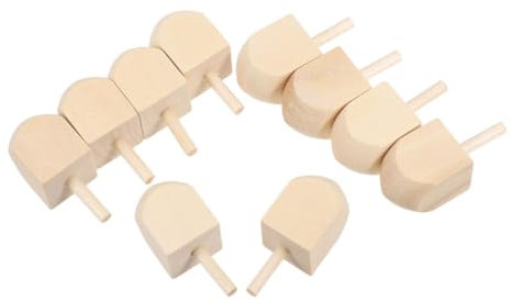 QUMIIRITY 10stücke DIY Holz-Dreidel Für Chanukka Unlackierte Natürliche Für Bastelaktivitäten Und Festtagsdeko Für Familienfeiern Und Kreative Projekte