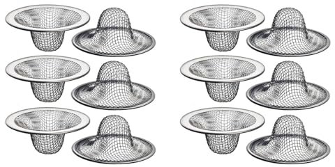 Reinscer 12 Pack - 2.125Inch Top / 1Inch Basket - Mesh Sink Drain Strainer Hair Catcher for Bathroom Sink, Utility, Slop, Laundry