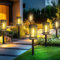 Paquete De 6 Luces Solares Para Jardín Exterior, Luces LED Tradicionales De Tungsteno Blanco Cálido De 3000K, Batería De 800 Mah, Impermeables IP65, Ideales Para Parterres,Camino, Césped, Regalo