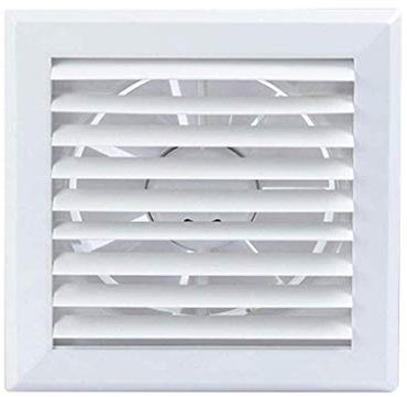 RWSXY Ventilatore di Scarico a Parete, 4 Pollici, Ventilatore di Ventilazione da Stanza a Stanza, Ventilatore di Scarico Quadrato Bianco in plastica, Silenzioso