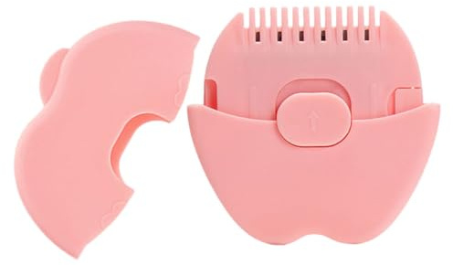 NUOBESTY Tondeuse Cheveux Garçon et Filles Peigne Rasoir Double Lame Coupe Pointes Fourchues sans Électricité Rose Compacte Légère pour Retouches Voyage
