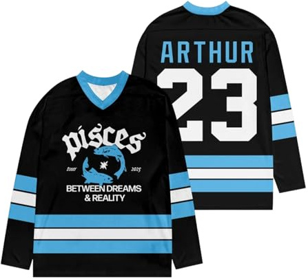 James-Arthur Jersey James Merch Arthur Unisex Long Sleeve V-Neck Sports 33 Hockey Jersey for Fans