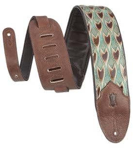 Levy's Leathers Sundance 3 wide Embossed Leather Guitar Strap; Western Series - Arrowhead Turquoise (M4WP-004)