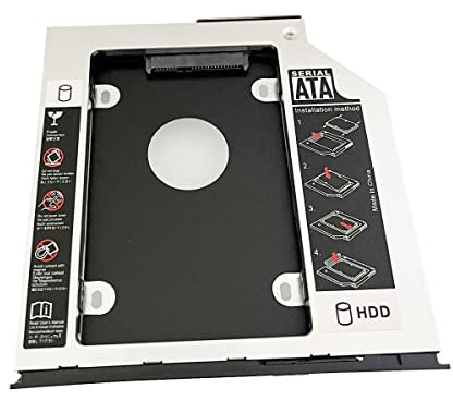 NIGUDEYANG 2nd HDD SSD Hard Drive Optical Frame Caddy Adapter for HP ZBook 15 ZBook 17 G1 G2 with Bezel Front Panel Mounting Metal Bracket