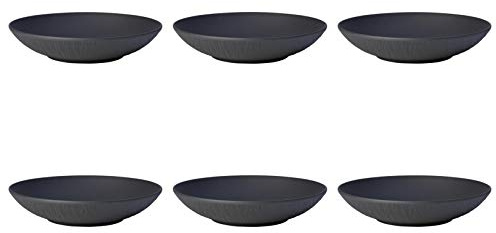Villeroy & Boch Manufacture Rock 6er Set Suppenteller schwarz grau Porzellan