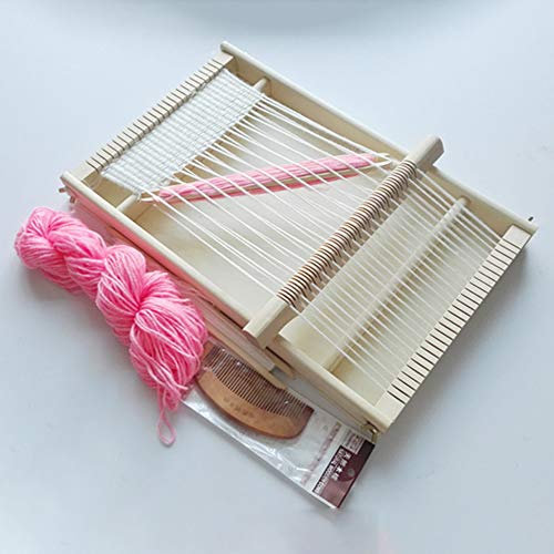 Kettenwebstuhl, DIY Weben Weben Weben Weben für Kinder, Komplettes Multi-Craft Weben Kits Handwerk Spielzeug Set Holz Stricke Weben Kit Handwerk Spielzeug Set Holz Stricken