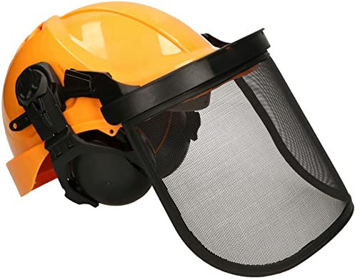 KOTARBAU® Casco di sicurezza per motosega, con protezione dell'udito e visiera in HDPE resistente agli urti