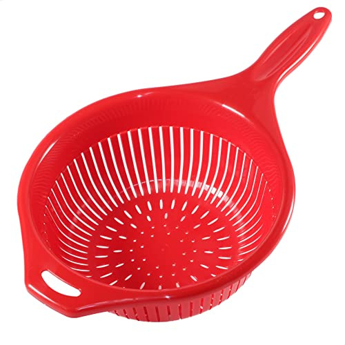 Kerafactum Passoire à pâtes passoire de cuisine passoire pour salade pâtes fruits légumes passoire à salade passoire de cuisine à long manche passoire conique en plastique empilable passe au lave-vai