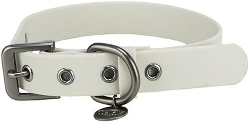 TRIXIE - Collar CityStyle PVC, Hidrófugo y Ajustable, M 35–42 cm / 20 mm, Gris Claro